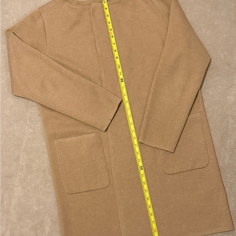 J.Crew Re-Imagined Camel Knit Jacket / Long Cardigan | Medium - Picture 2 of 9